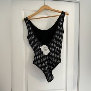 Balmain swim one piece black white size 42 new